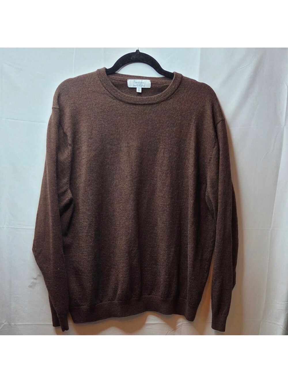 Turnbury XL Brown Crewneck Extra Fine Merino Wool